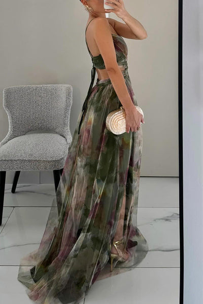 Giselle – Robe longue envoûtante à imprimé fleuri