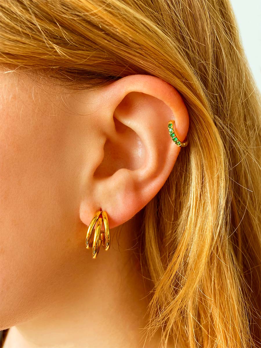 Hanging Trio – Mini boucles d’oreilles pendantes