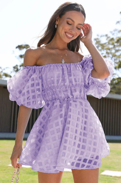 Evie – Mini-robe à manches bouffantes