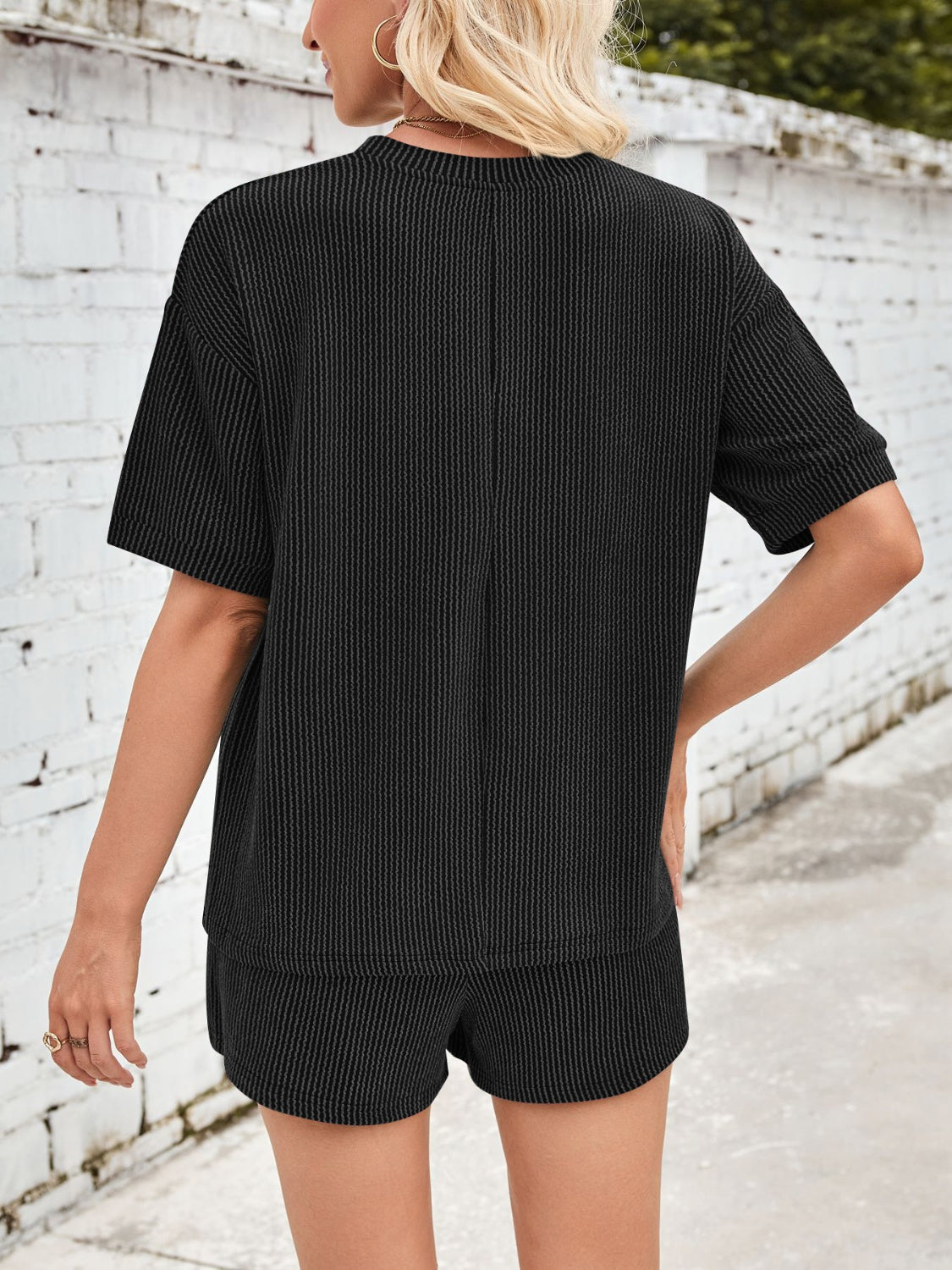 Jinte - Ensemble loungewear en tissu côtelé confortable