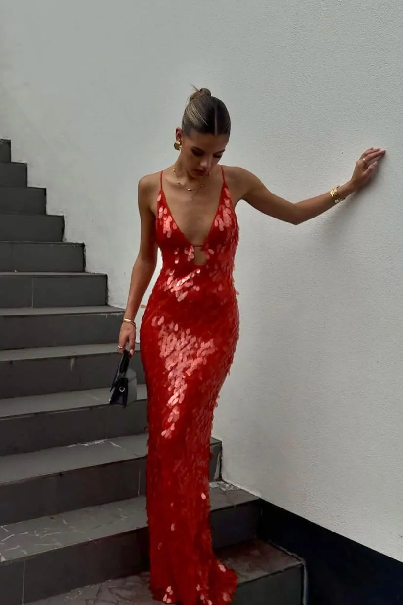 Kailani - Robe longue maxi à sequins