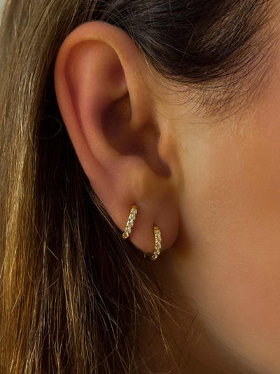 Créoles Crystalized Shine – Petites (12 mm)