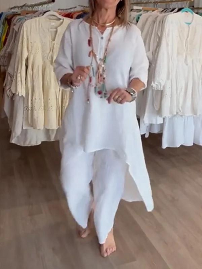 Hailey – Ensemble Décontracté en Lin