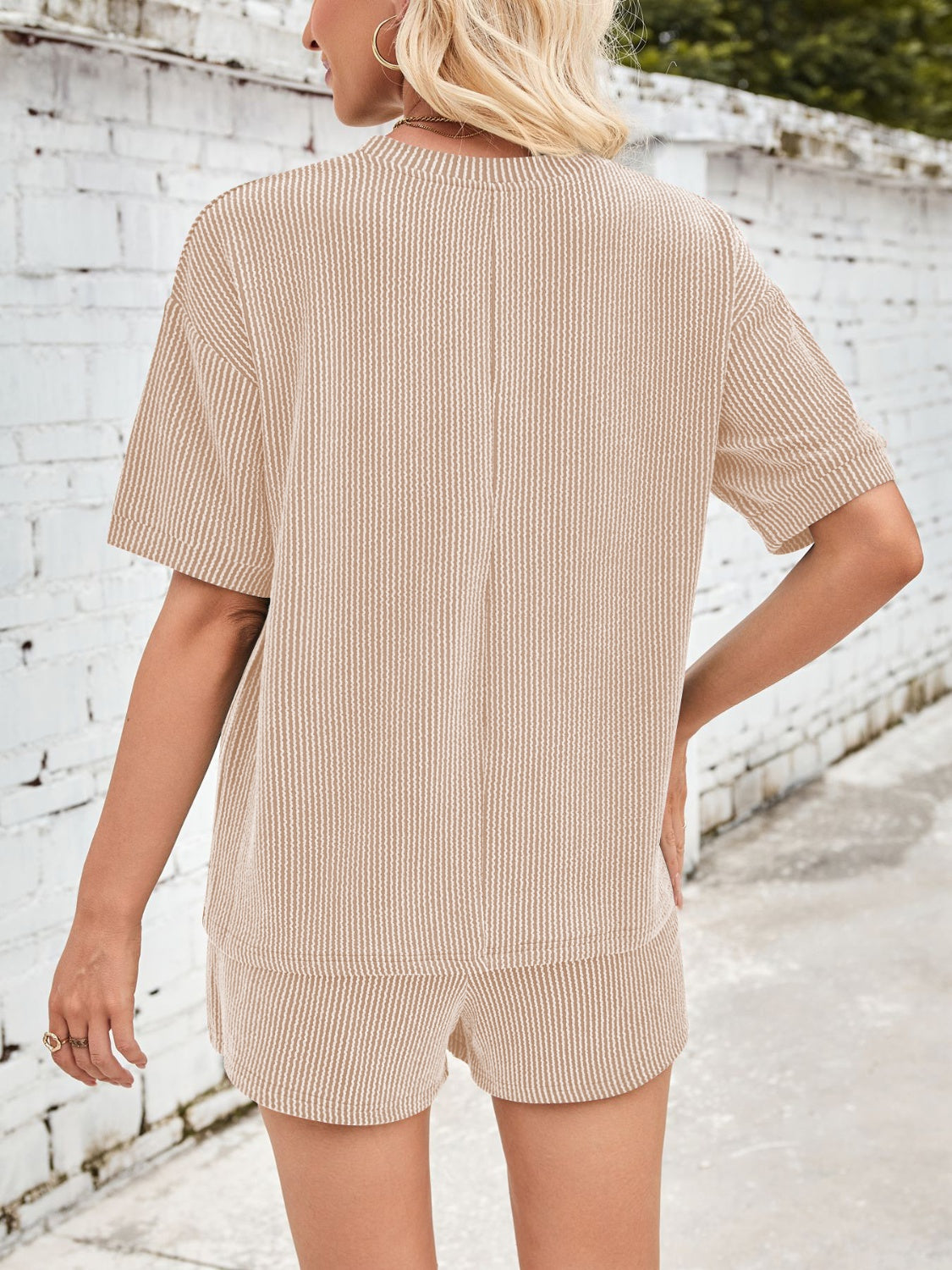 Jinte - Ensemble loungewear en tissu côtelé confortable