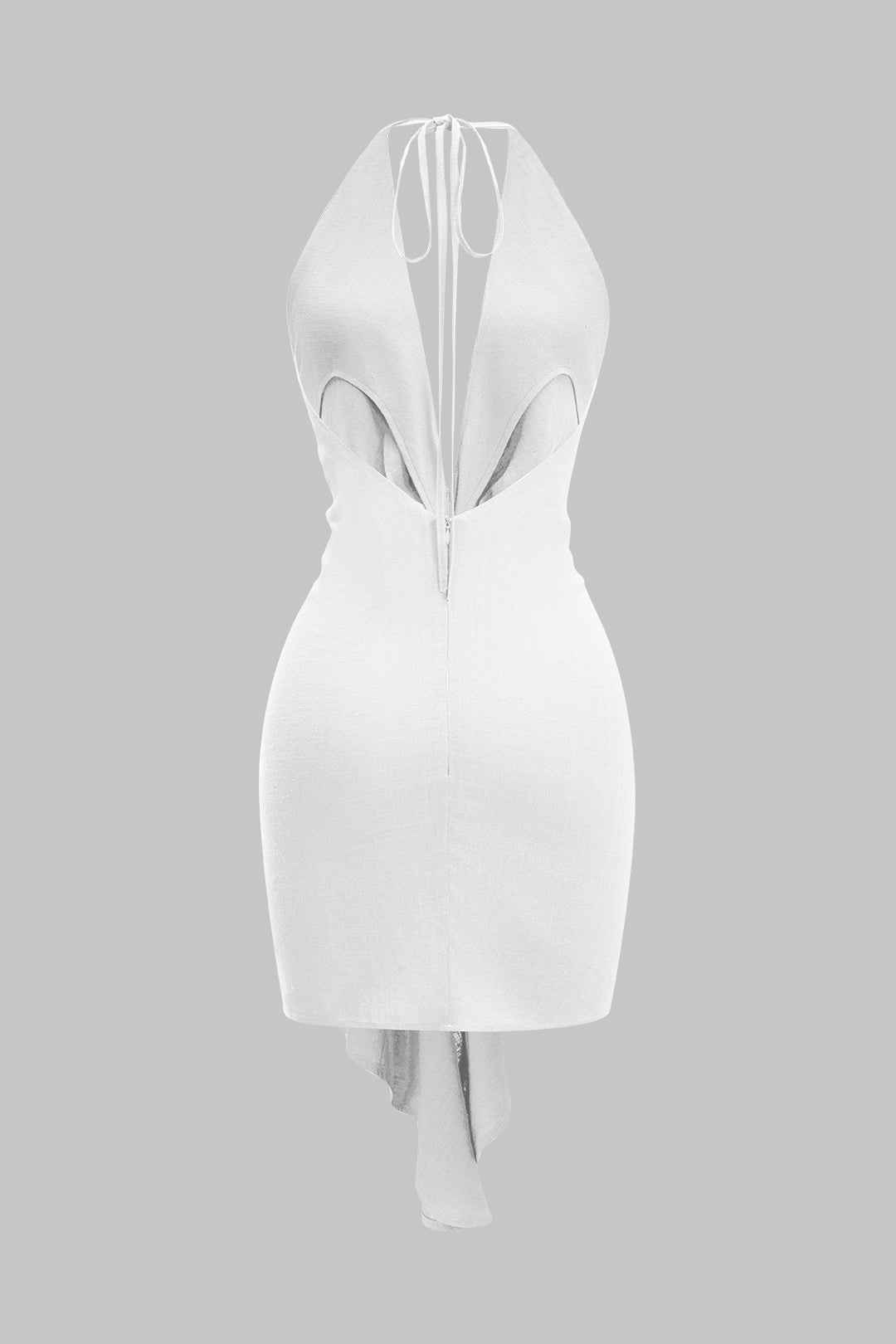 Léna - Robe dos nu à nouer – mini en effet lin
