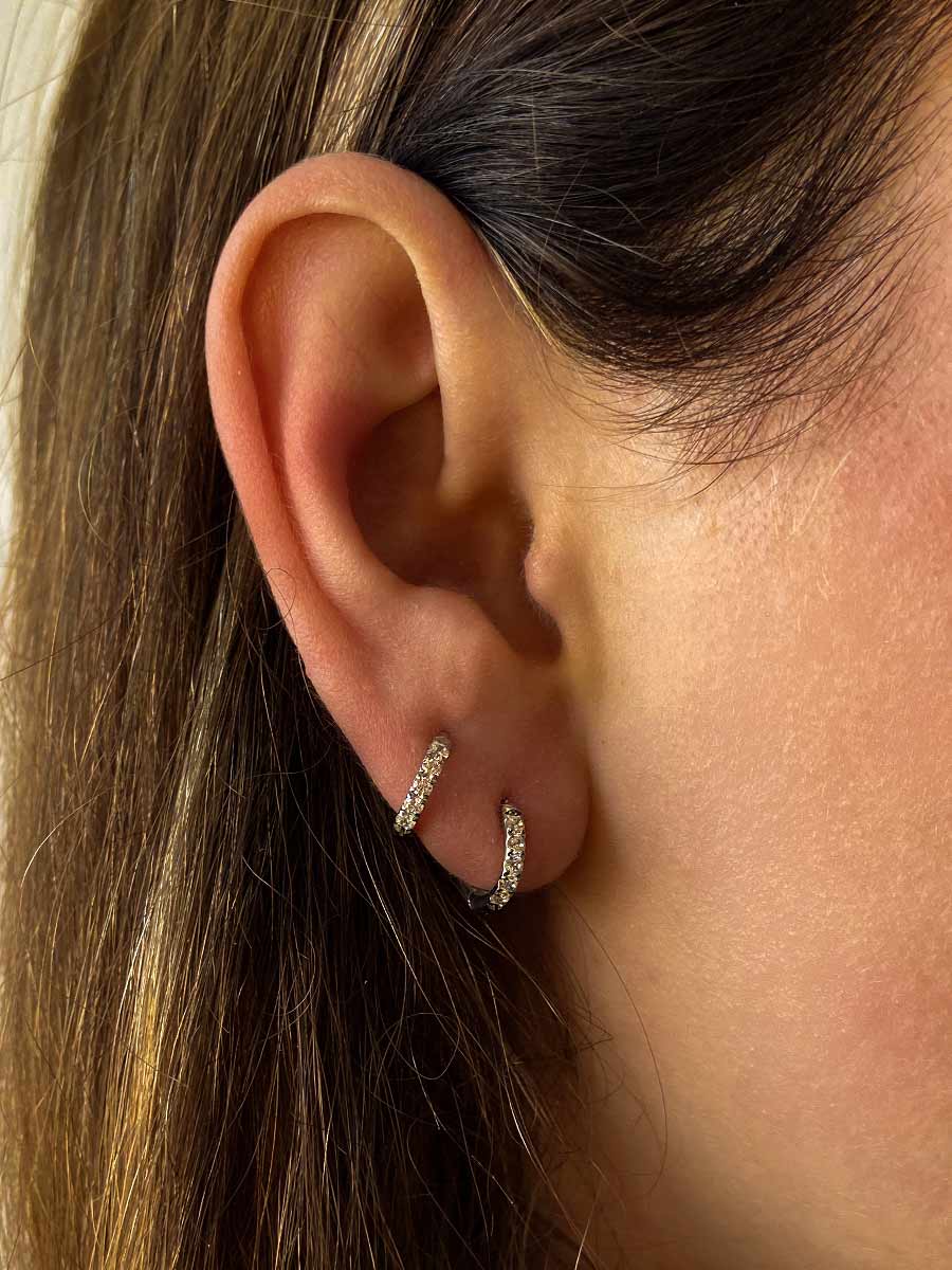 Créoles Crystalized Shine – Petites (12 mm)