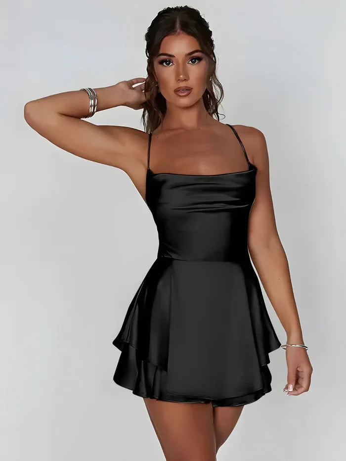Alizée - Robe Unie Dos Nu à Bretelles