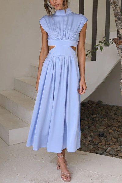 Quincy – Robe Midi avec Découpe et Poches