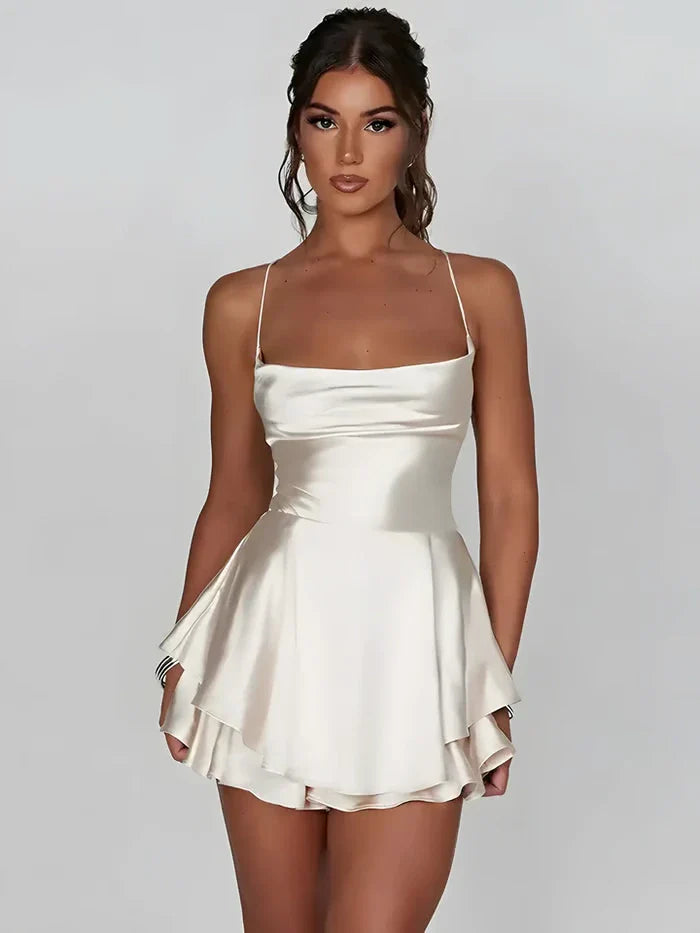 Alizée - Robe Unie Dos Nu à Bretelles