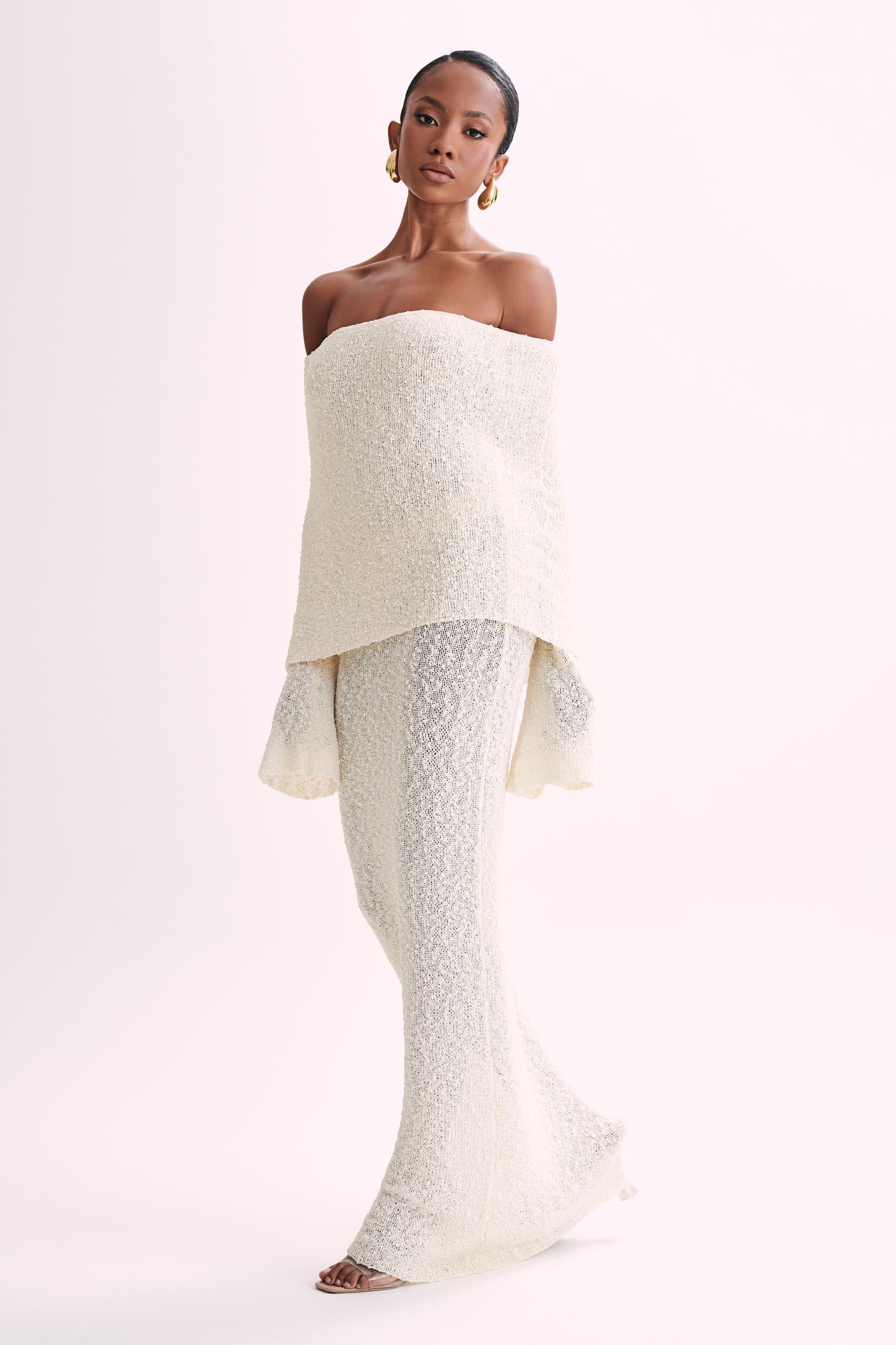 Marisol - Robe Longue Bouclée à Épaules Dénudées