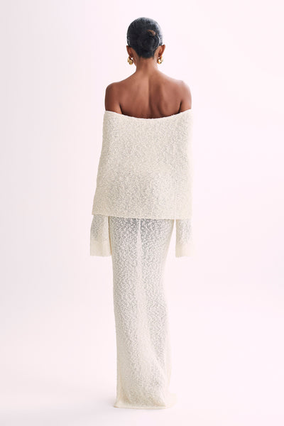 Marisol - Robe Longue Bouclée à Épaules Dénudées