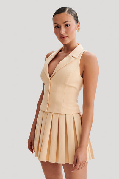 Mura – Ensemble Tailleur Structuré avec Gilet et Jupe