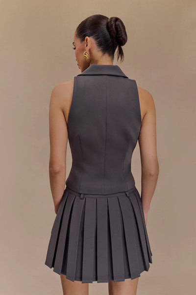 Mura – Ensemble Tailleur Structuré avec Gilet et Jupe