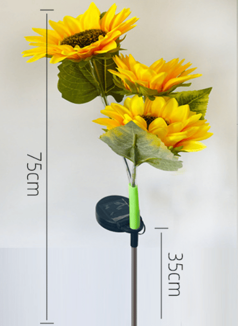 Soleilla - Lumières de jardin LED en forme de tournesol (solaires)