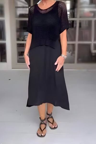 Jocelyne - Robe d'été avec haut en tricot