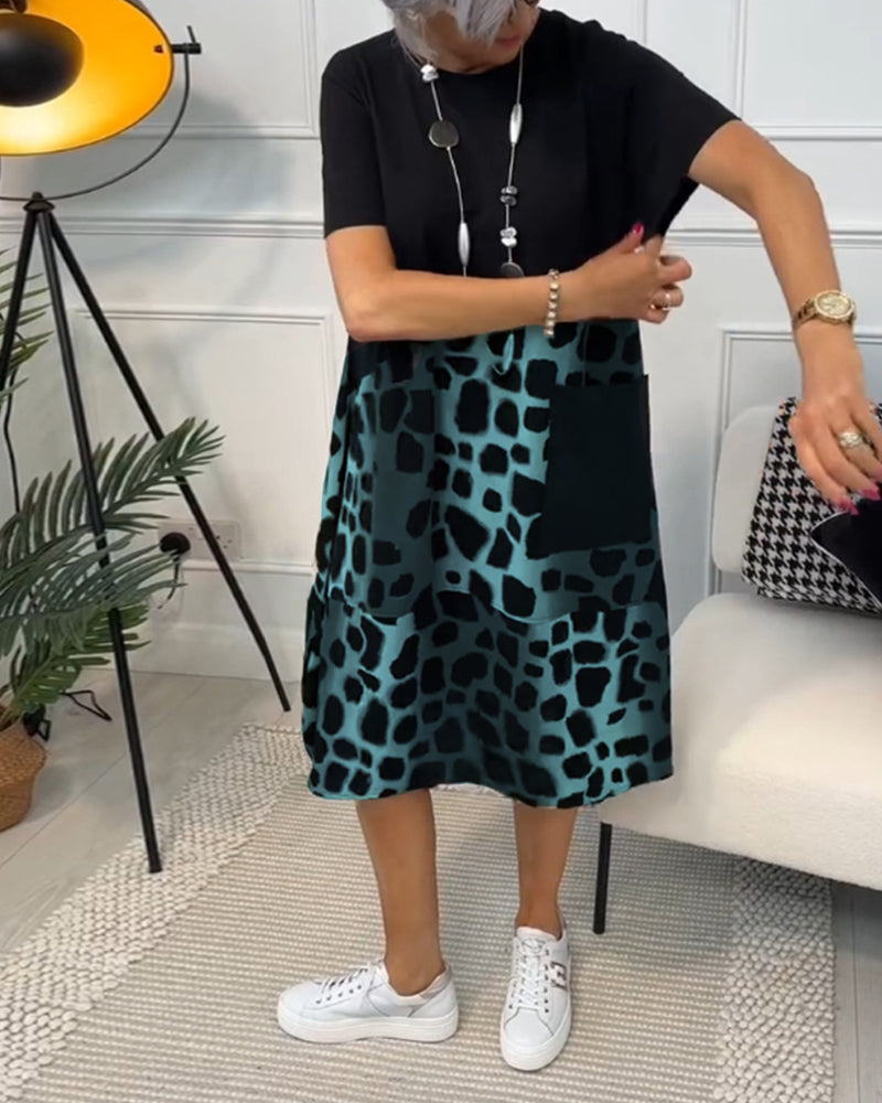 Lina – Robe d’Été Légère à Encolure Ronde