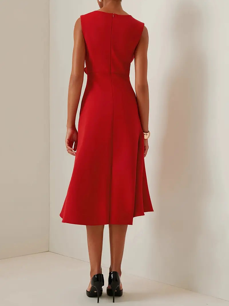 Sonia - Robe midi asymétrique drapée