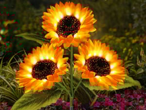 Soleilla - Lumières de jardin LED en forme de tournesol (solaires)