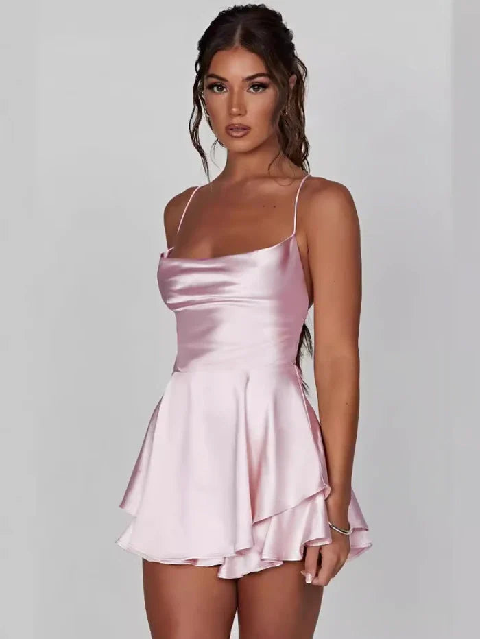 Alizée - Robe Unie Dos Nu à Bretelles