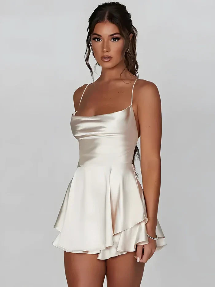 Alizée - Robe Unie Dos Nu à Bretelles