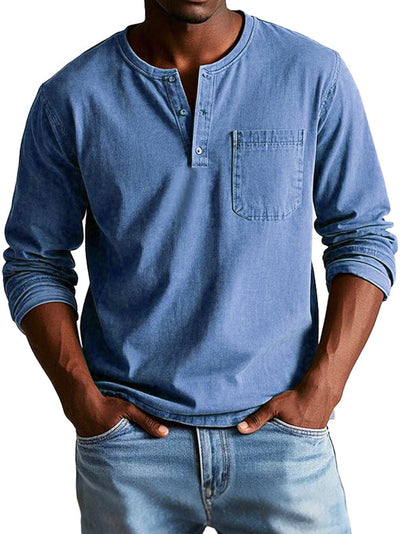 Thomas - Chemise vintage à manches longues