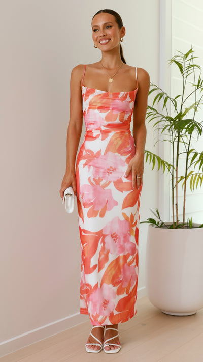 Ashley – Robe longue fleurie
