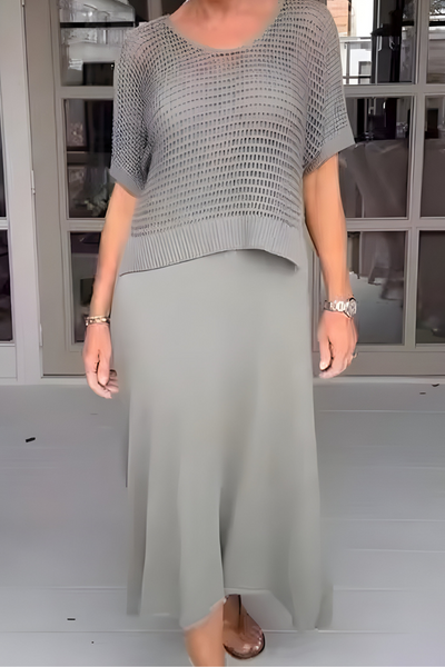 Jocelyne - Robe d'été avec haut en tricot
