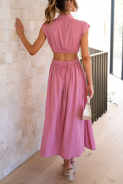 Quincy – Robe Midi avec Découpe et Poches