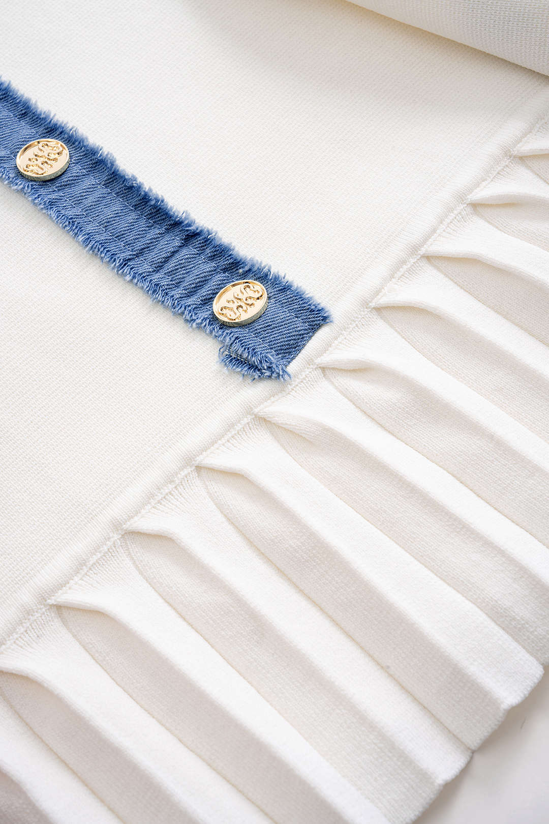 Amélie - Robe Pull Sans Manches Patchwork en Tricot Métallisé