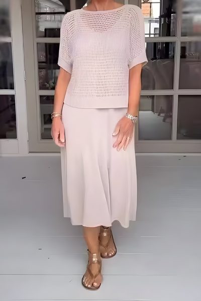 Jocelyne - Robe d'été avec haut en tricot