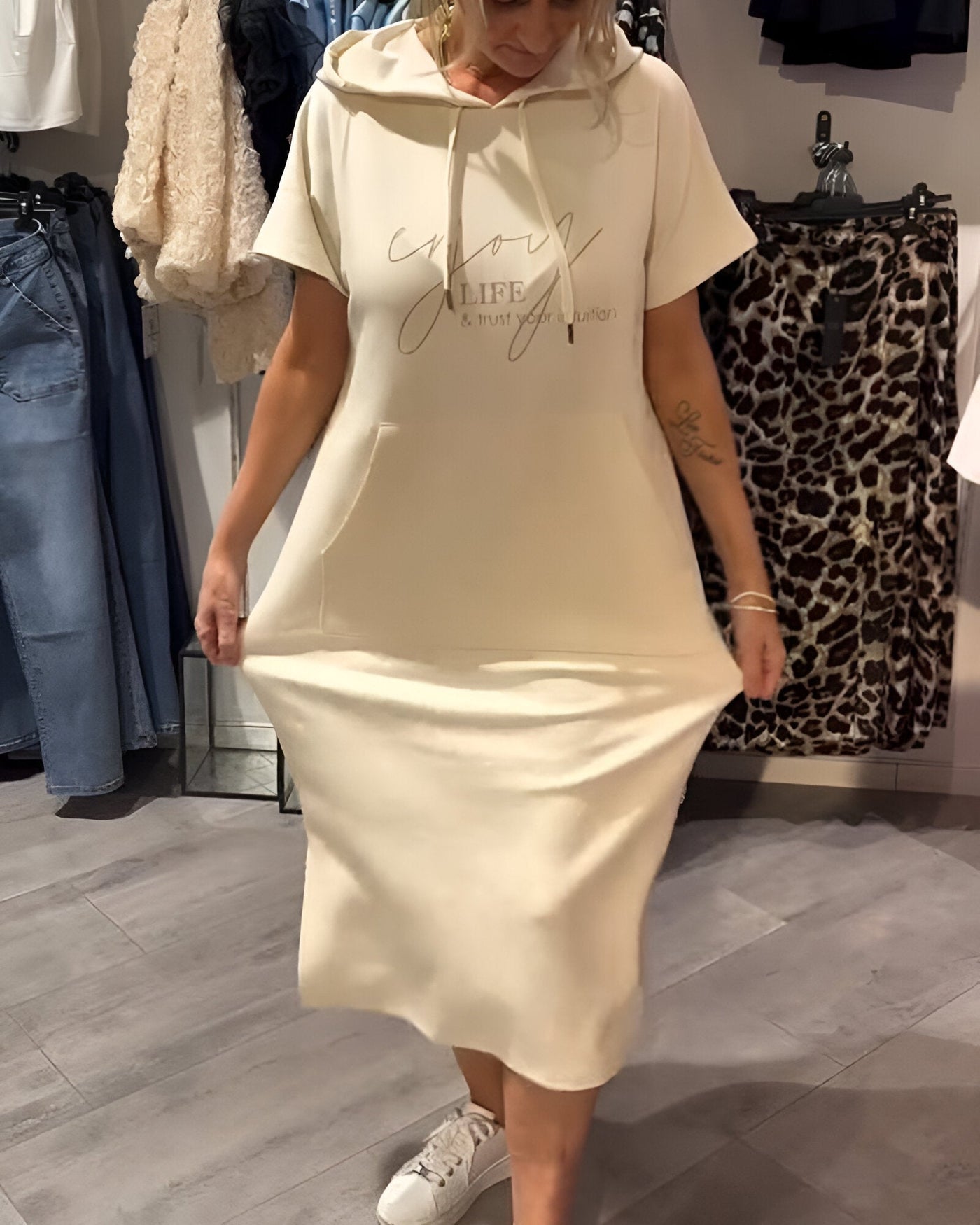 Inge – Robe à capuchon décontractée