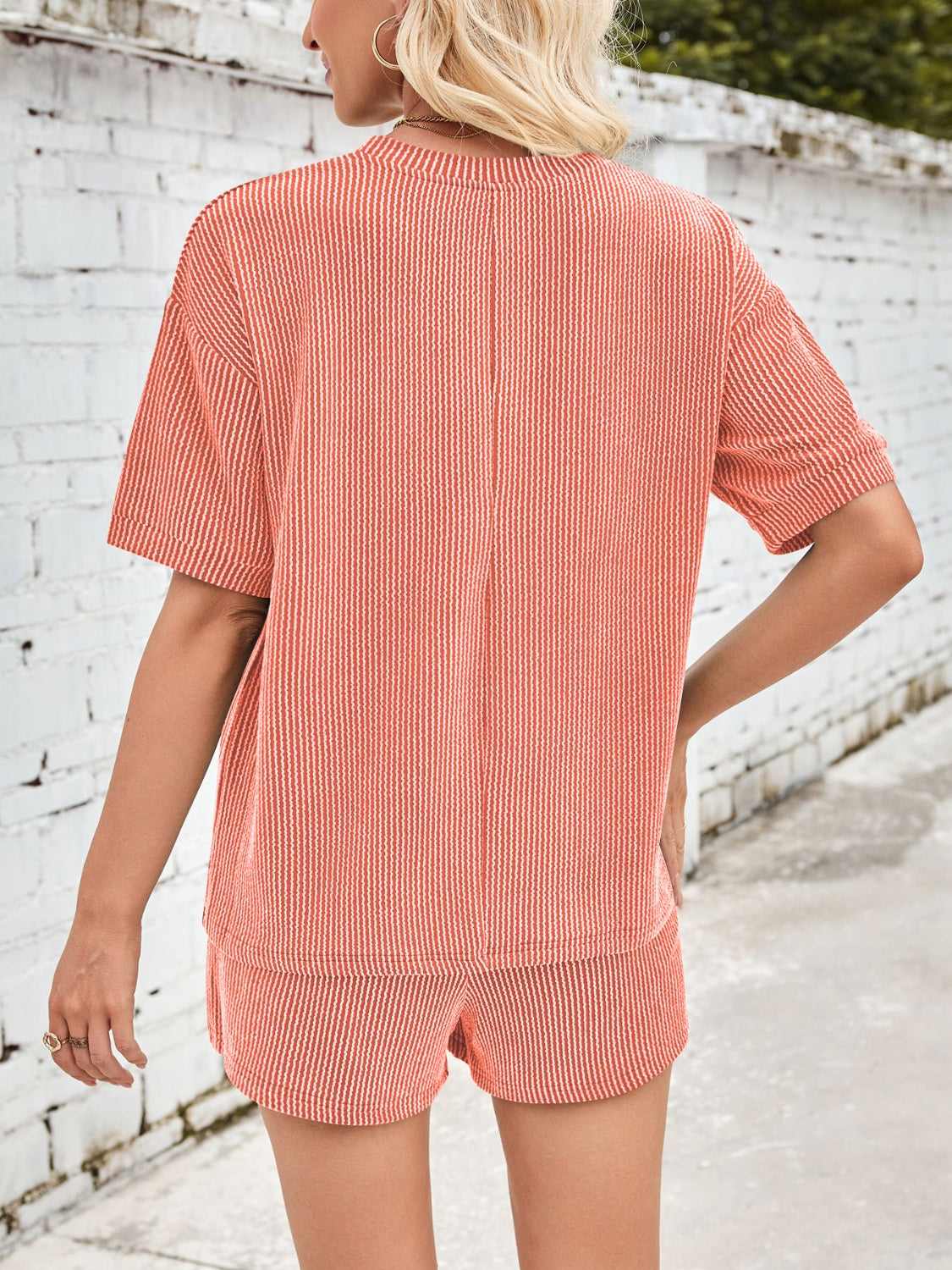 Jinte - Ensemble loungewear en tissu côtelé confortable