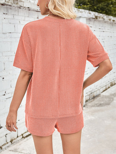 Jinte - Ensemble loungewear en tissu côtelé confortable