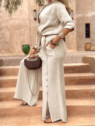 Anne - Ensemble tailleur deux pièces uni pour femme
