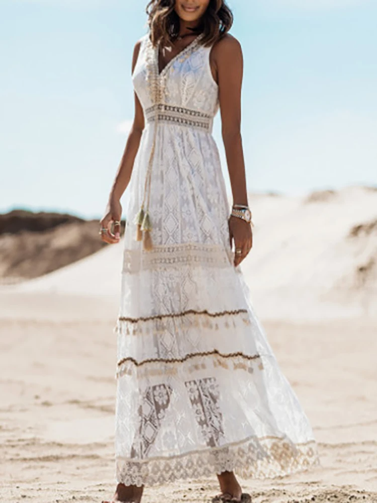 Nina - Robe Bohémienne de Luxe