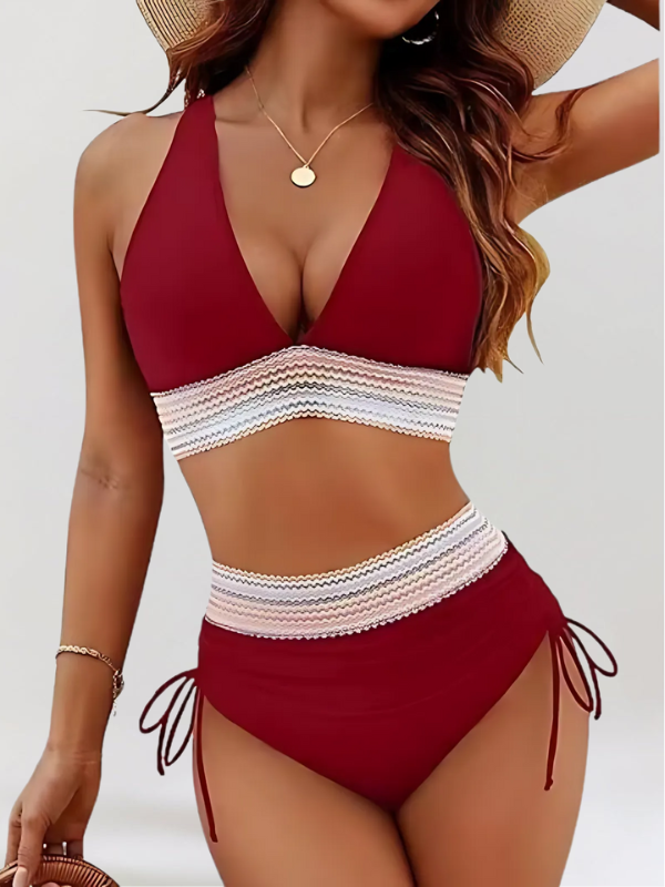Lidia – Ensemble Bikini à Taille Haute avec Contrôle du Ventre