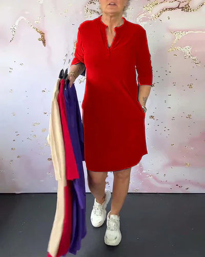 Hanne | Robe Élégante à Col en V