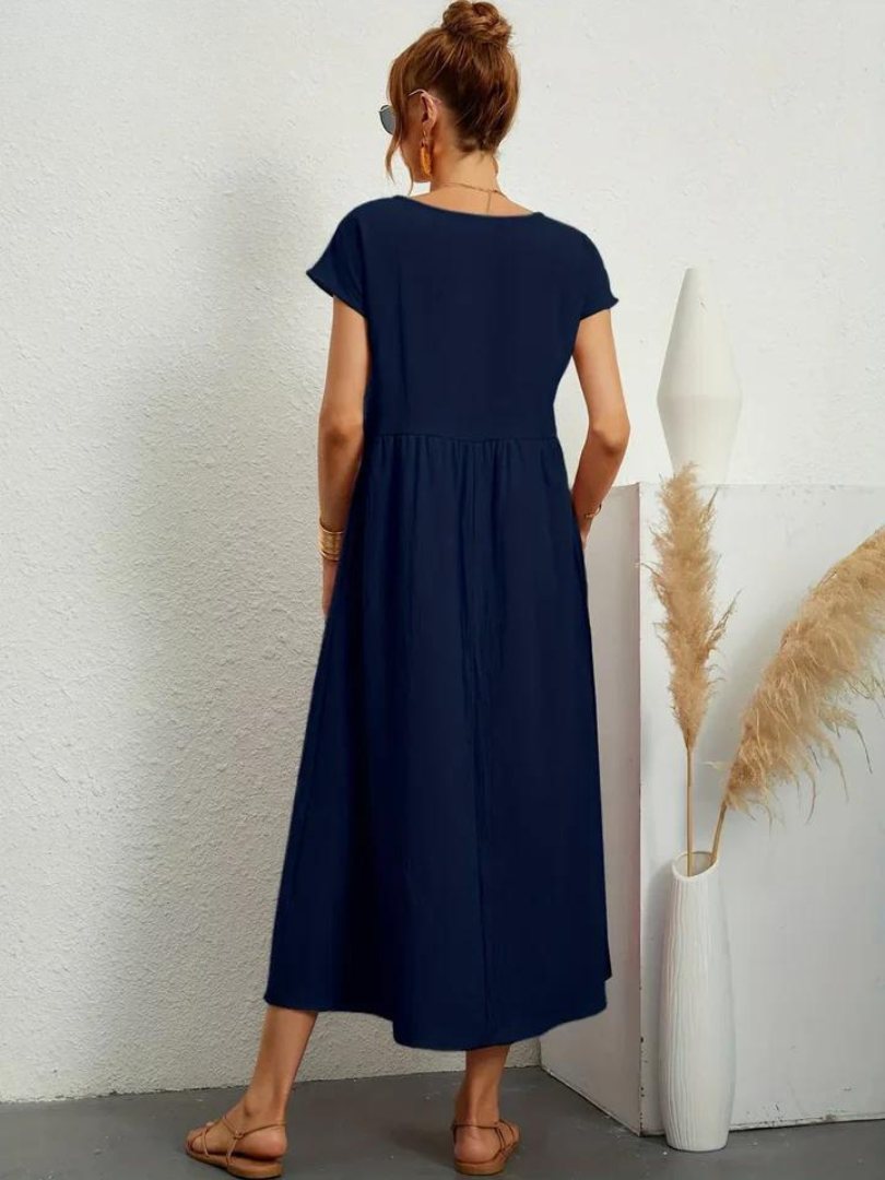 Ruby - Robe Essentielle Élégante en Coton et Lin