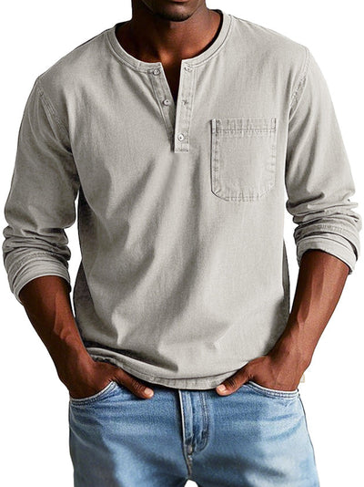 Thomas - Chemise vintage à manches longues