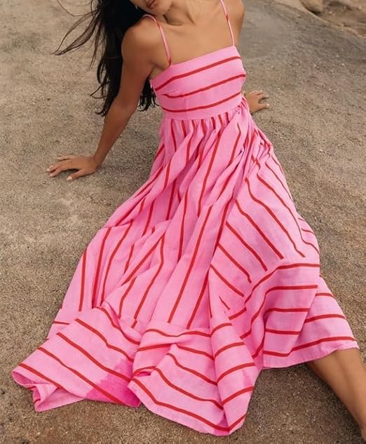 Rosa – Robe longue Sunset Vibes