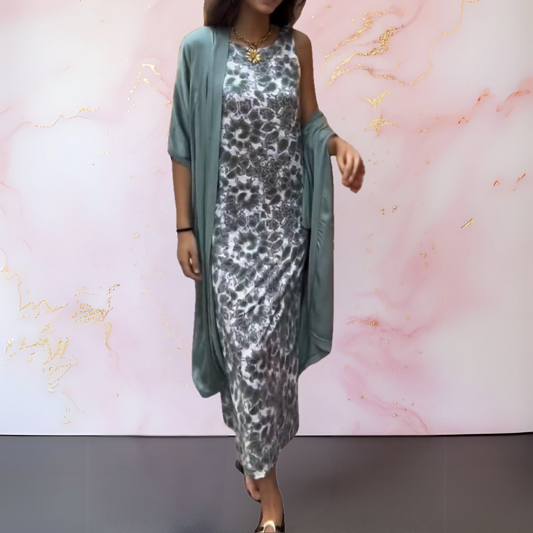 Melanie - Robe Élégante avec Gilet Assorti
