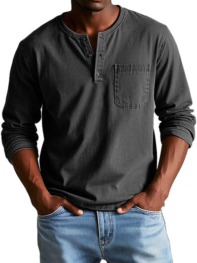 Thomas - Chemise vintage à manches longues