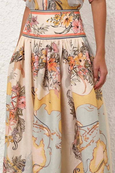 Élise - Jupe taille haute évasée