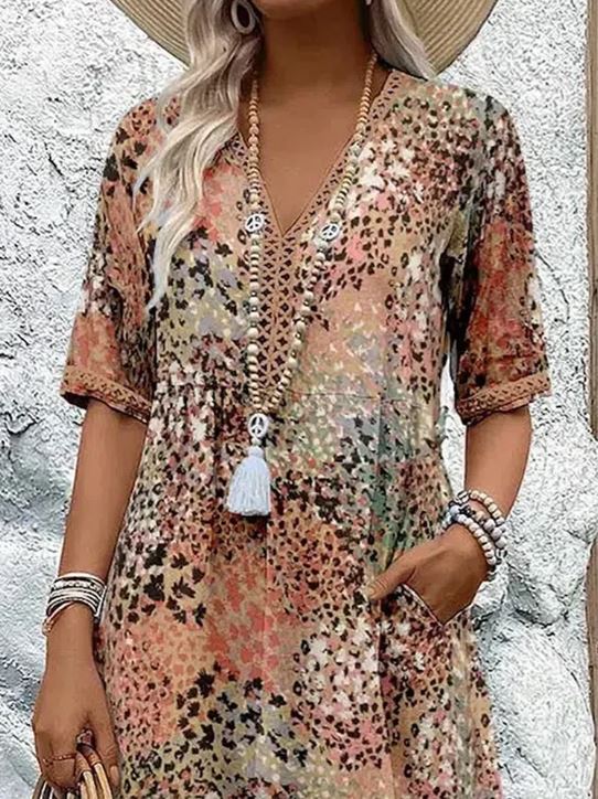 Chloe – Robe Mi-Longue au Style Vibrant