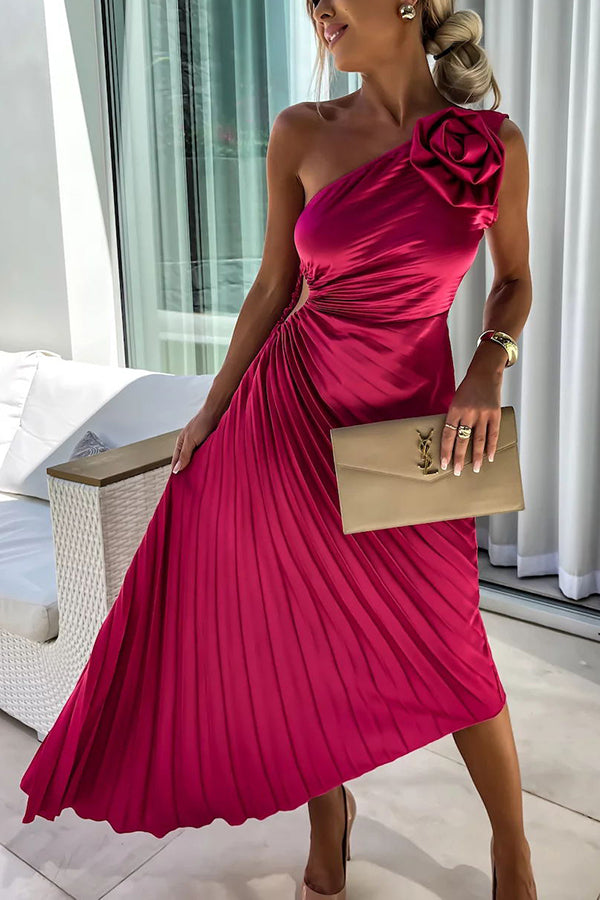 Lizbeth – Robe à épaules fleuries