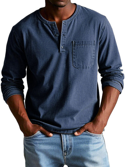 Thomas - Chemise vintage à manches longues