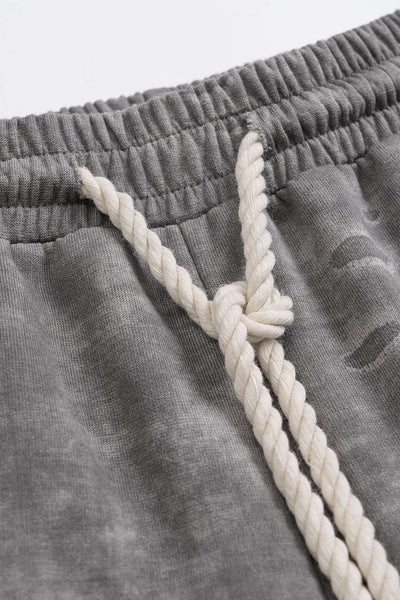 Noa - Short taille haute délavé avec cordon