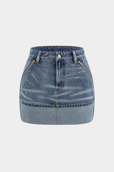Lisa - upette en denim délavé – style rétro