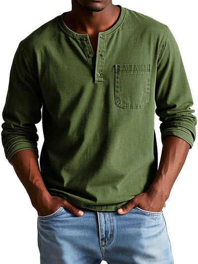 Thomas - Chemise vintage à manches longues