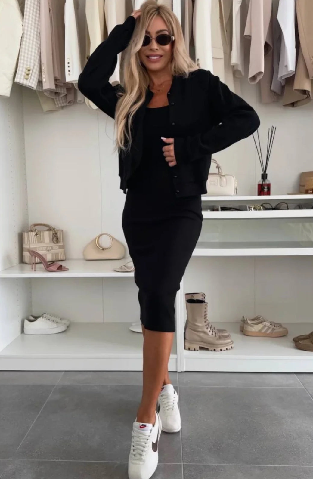 Karin – Ensemble Robe Midi avec Veste Bomber
